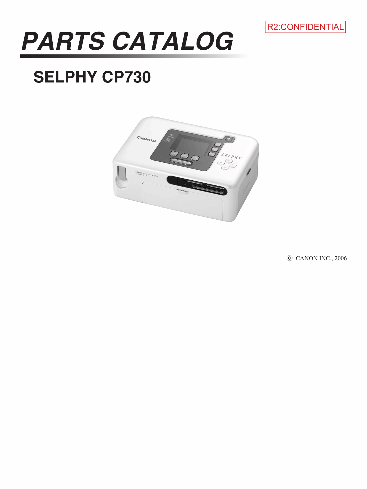 Canon SELPHY CP730 Parts Catalog Manual-1